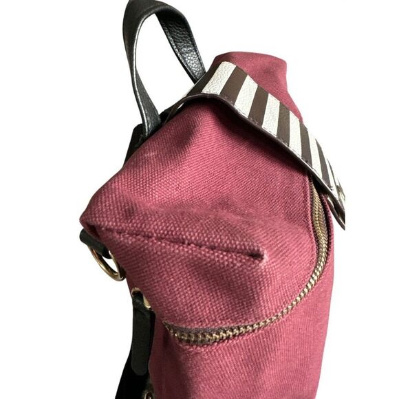Henri Bendel Backpack Canvas Convertible Burgundy Limited Edition main image 7